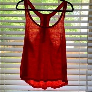 Orange Back Zip Tank